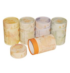Custom Food Grade Cylinder Cardboard Tea Coffee Bean Cylinder Packaging Paper Tubes 