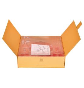 Elegant Golden Double Door Open Rigid Gift Box Custom Logo Keepsake Perfume Gift Boxes