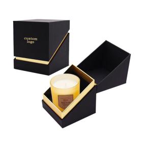 Bespoke Luxury Black Book Shape Magnetic Candle Jar Paper Packaging Rigid Gift Boxes