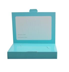 Factory Custom Logo Blue Folding Book Shaped Paper Boxes With Logo Printed