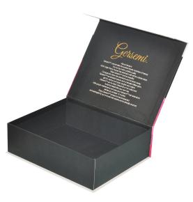 Luxury Black Magnetic Cosure Cookie Box Book Shaped Biscuit Packaging Pastry Boxes