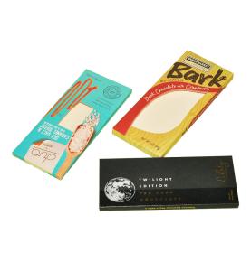 Small Custom Design Food Grade Chocolate Bar Boxes Folding Carton Boxes With PVC Window