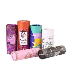 Custom Essential Oil Cardboard Tubes Cosmetic Jar Packaging Boxes Bath Bombs Cylinder Box