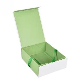 Luxury Custom Eco Friendly Magnetic Closure Beauty Products Gift Paper Box Packaging With Ribbon