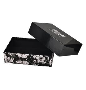 Glossy Lamination Lid And Base Cardboard Paper Box For Dresses Luxury 2 Piece Clothing Gift Box Packaging