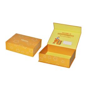 Luxury Orange Small Magnetic Closure 1200g Paperboard Jewelry Gift Packaging Box