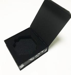 Custom Logo Black UV Cardboard Audio Equipment Magnetic Gift Boxes Audio Usb Cable Packaging Box