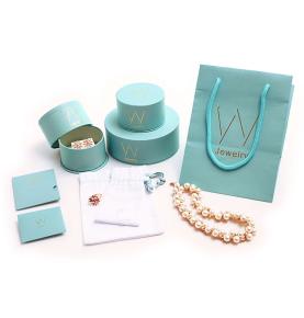 Custom Printed Recyclable Jewelry Set Box Personalized Paper Packaging Cardboard Jewelry Tubes