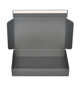 Custom Printed Black Shipping Mailer Box with Zipper Corrugated Cardboard Boxes Packaging