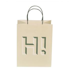 Factory Custom Logo Print Recyclable Kraft Paper Shopping Bags Gift Clothing Packaging Bag 