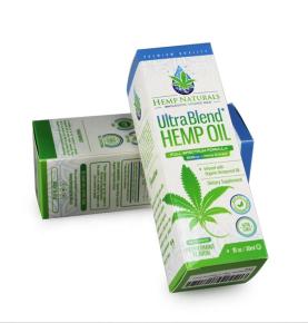Custom Logo UV Printed Hemp Paper Boxes Recyclable Folding Cartons Medicine Packaging