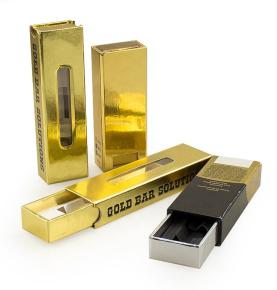 Child Resistant Packaging Vape Cartridge Boxes Child Proof Drawer Box Golden Paper