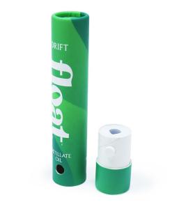Distillate Oil Cardboard Paper Tubes With With Child Resistant Buttons Eco-friendly Cannabis Packaging