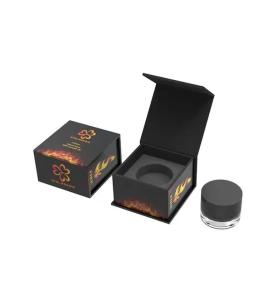Custom Design Cannabis Concentrate Container Glass Jars Paper Boxes Packaging with Foam Insert