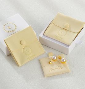 Custom Printed Logo Drawer Cardboard Earring Box Envelope Jewelry Pouch with Button
