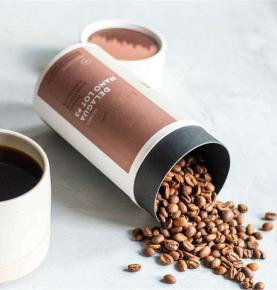 Biodegradable Kraft Paper Tube Box With Logo Foiled For Coffee Bean 